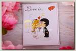 Наклейка 'Love is ' на свадебный напиток