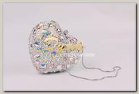 Клатч - сердце Swarovski